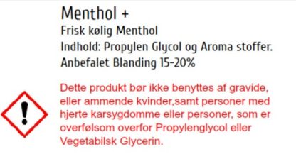 longfil med smag af menthol til e-cigaretter