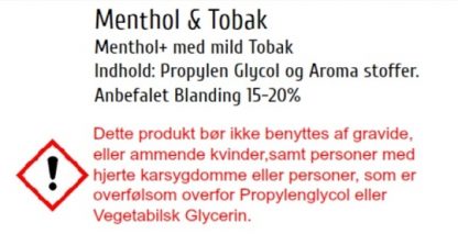 1. Longfill - 100 ml - Nikotinsalt - Menthol & Tobak